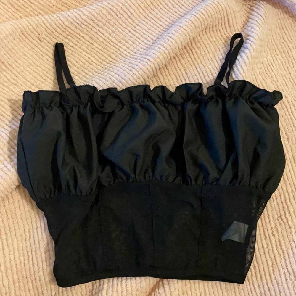 Shein black crop top